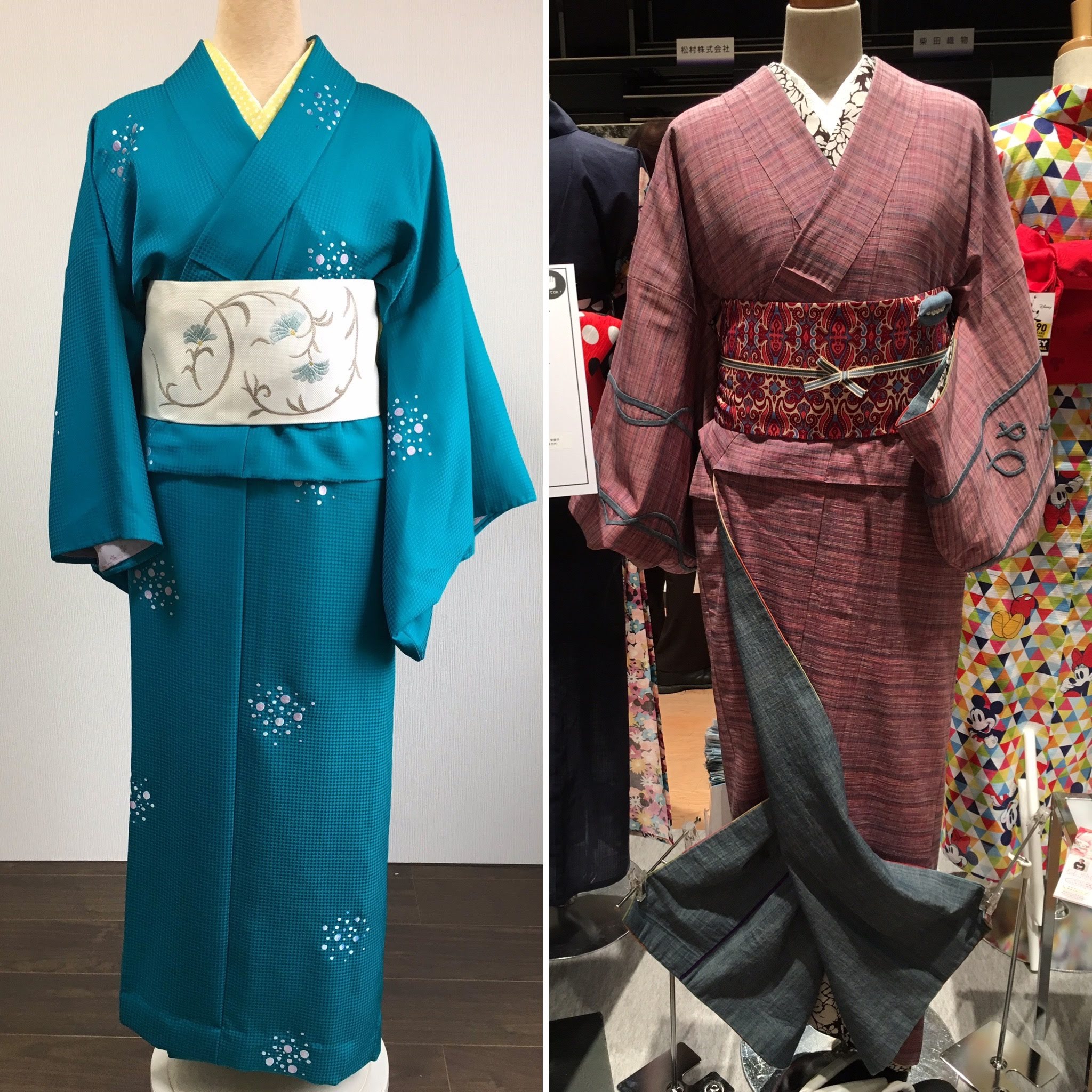姉妹店ひびのき 着物展示写真