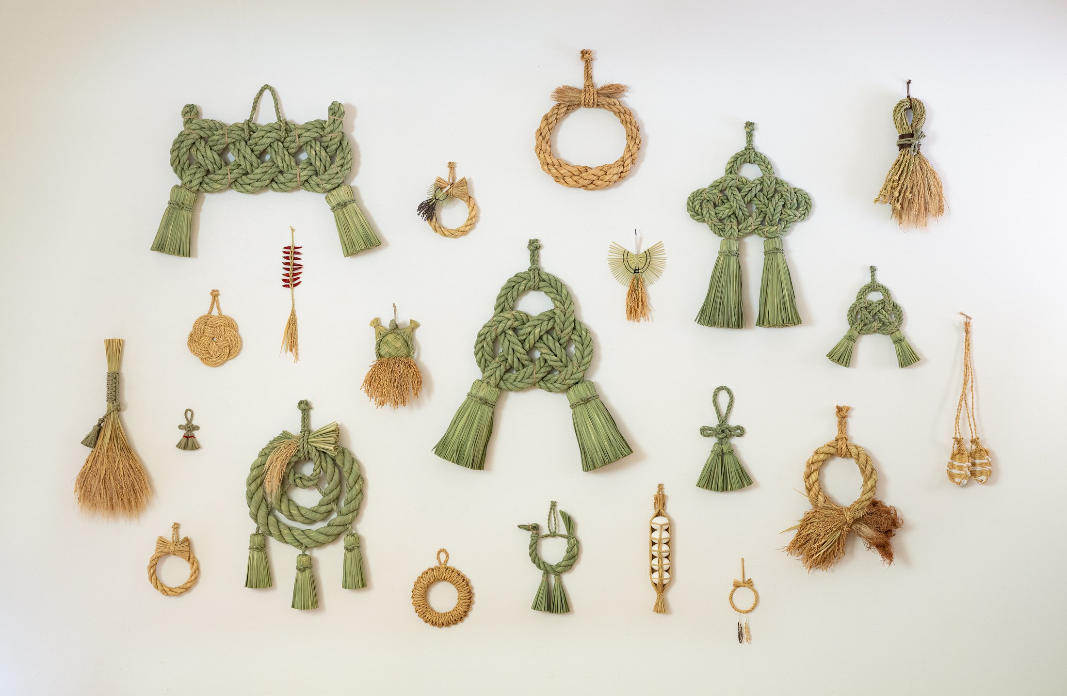 しめ縄・縁起物・わら細工作品